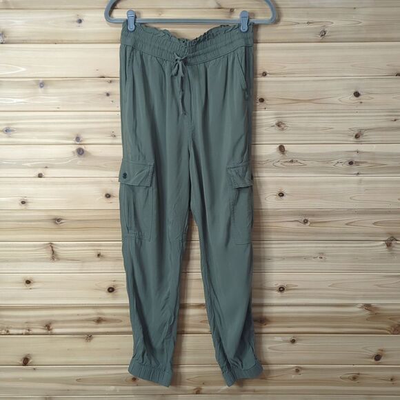 Abercrombie & Fitch Pants Womens Medium Green Cargo Jogger Pants - Picture 1 of 11